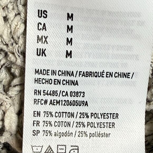 American Eagle Chunky Open Knit Pullover Sweater Size M Womens Oatmeal Color - Picture 8 of 8